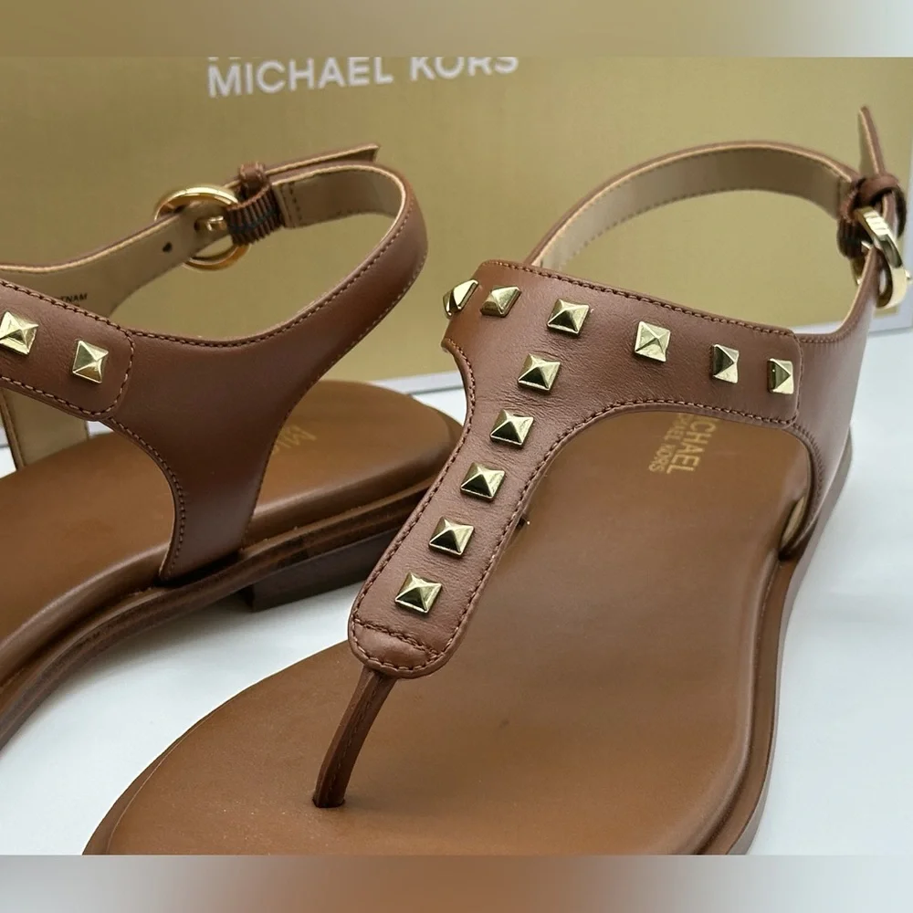 Michael Kors Studded T-Strap Sandals Size 7.5